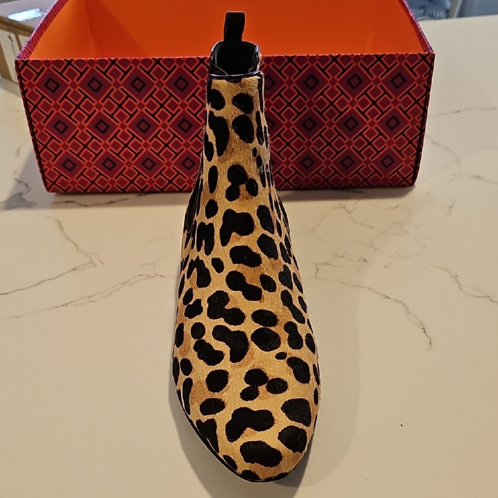 Tory Burch Leopard Print Ankle Boots